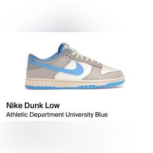 Nike Dunk Low. Size 8.5 man. Light blue and gray Nike sneakers.